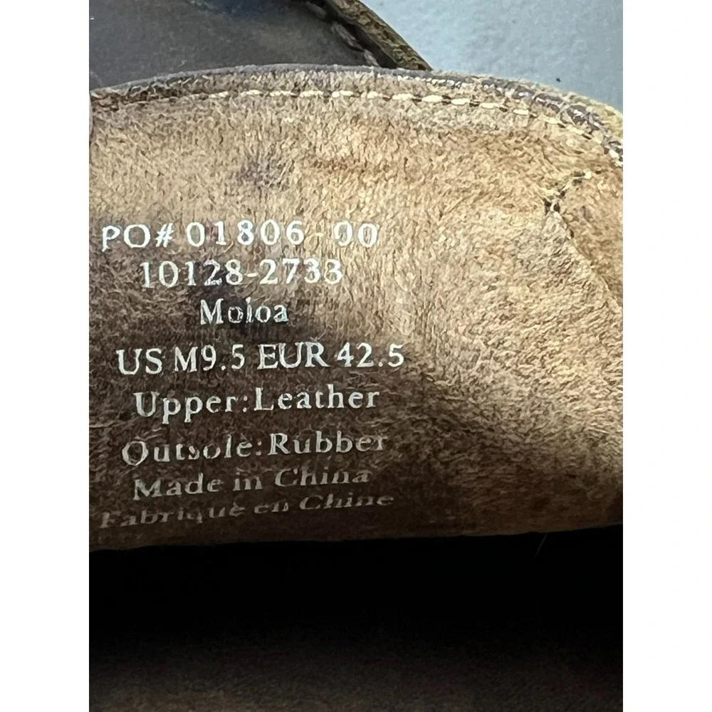 OLUKAI Moloa 9.5 Mens 10128-2733 Casual Brown Leather  Slip On Loafer Shoe